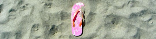 FlipFlop pink im Sand