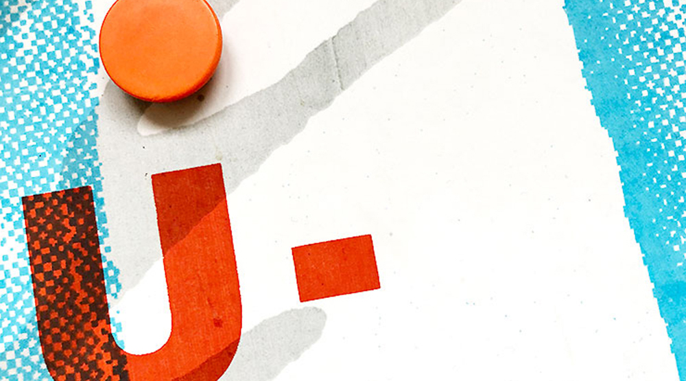 Buchstabe U n Rot auf Karte